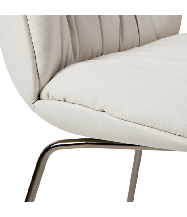 Gubi  Gubi Beetle Soft Dining Chair Limonta 001 , black chrome conic base