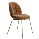 Gubi Beetle Soft Dining Chair Sunday velvet , antique brass conic base