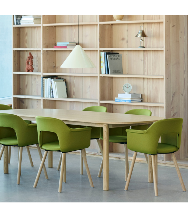 Hay  Hay Annex Oblong Eettafel eiken, aluminium onderstel