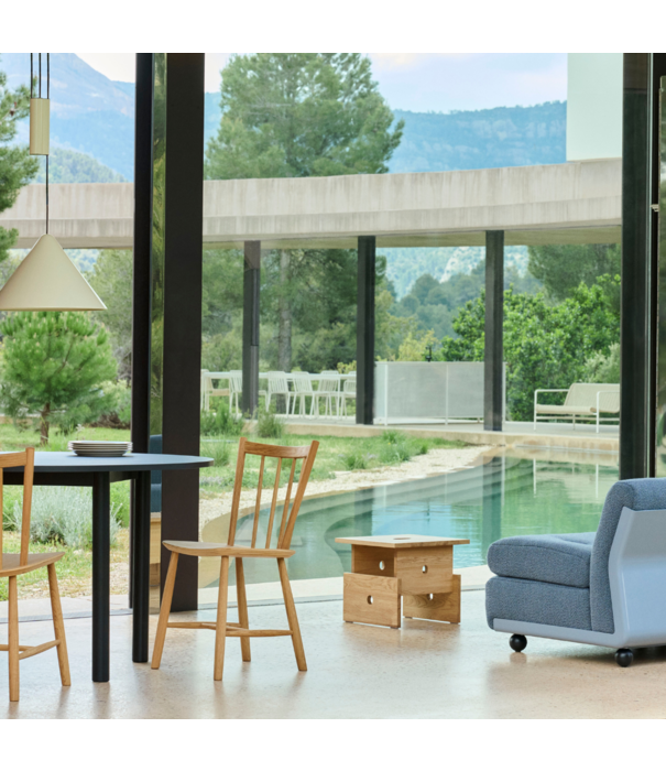 Hay  Hay Annex Oblong Dining Table oak, aluminium base