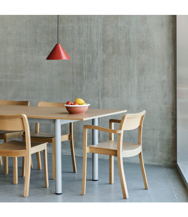 Hay  Annex Oblong Dining Table oak, aluminium base