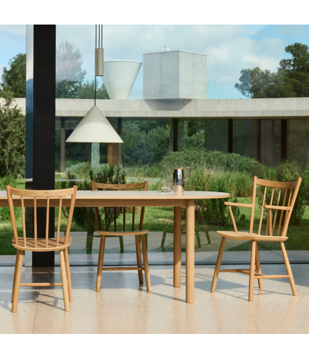 Hay  Annex Oblong Dining Table oak, aluminium base