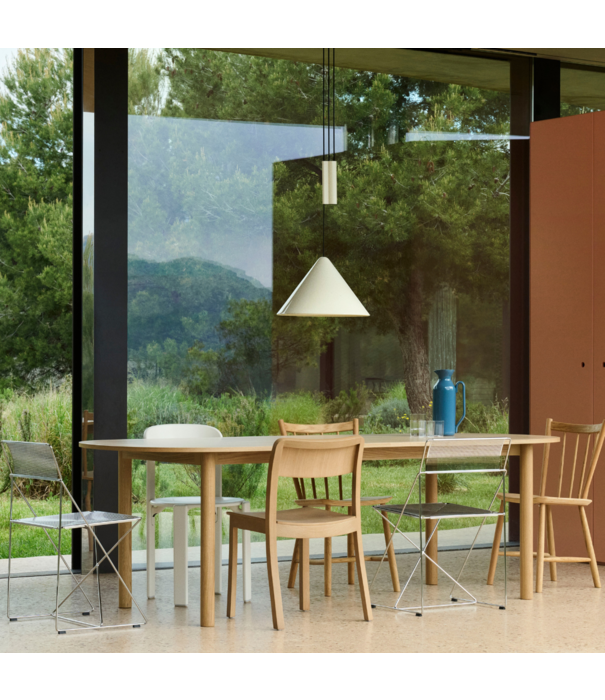 Hay  Hay Annex Oblong Dining Table oak, aluminium base