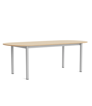 Annex Oblong Dining Table oak, aluminium base 240cm