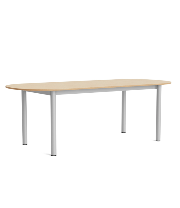 Hay  Annex Oblong Dining Table oak, aluminium base