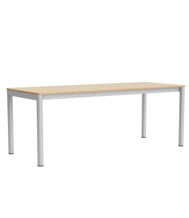 Hay  Hay Annex Flush Eettafel gelakt eiken, charcoal onderstel