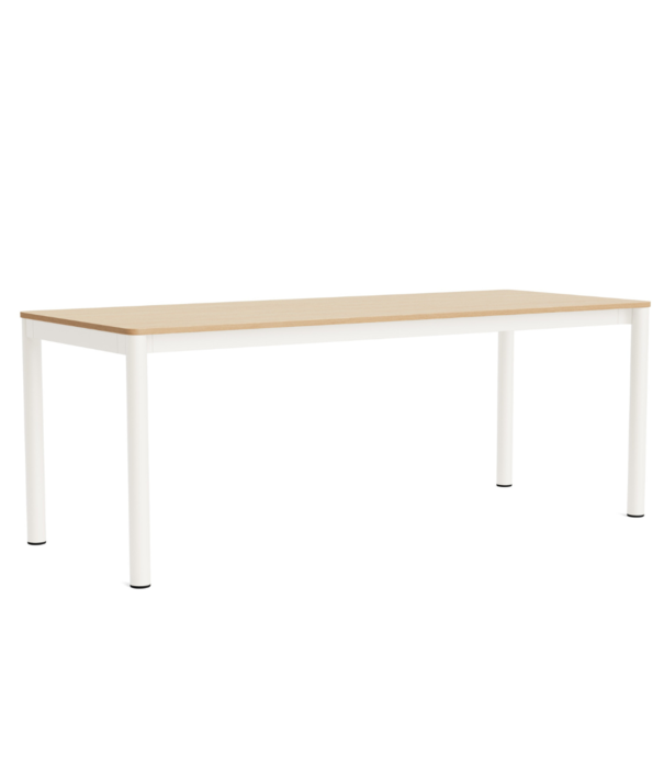 Hay  Hay Annex Flush Eettafel gelakt eiken, charcoal onderstel