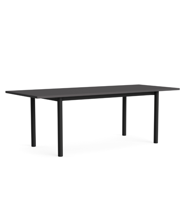 Hay  Annex Overhang Dining Table lacquered oak, charcoal