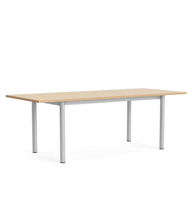 Hay  Annex Overhang Dining Table lacquered oak, oak base