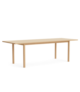 Hay Annex Overhang Dining Table lacquered oak, oak base 240cm