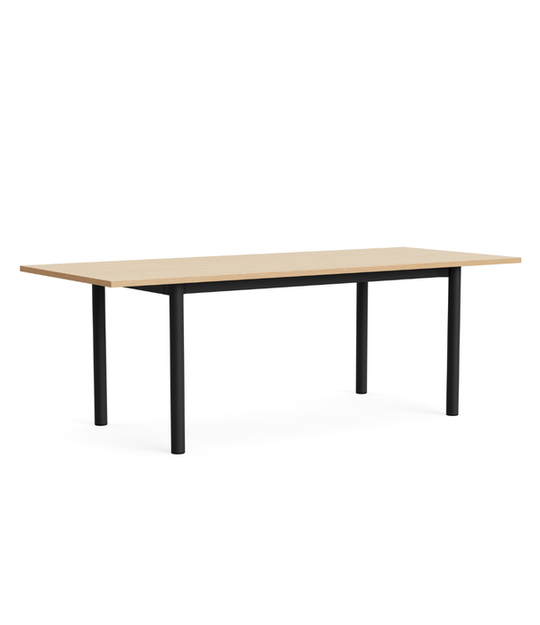 Hay  Hay Annex Overhang Eettafel gelakt eiken, eiken onderstel 220cm