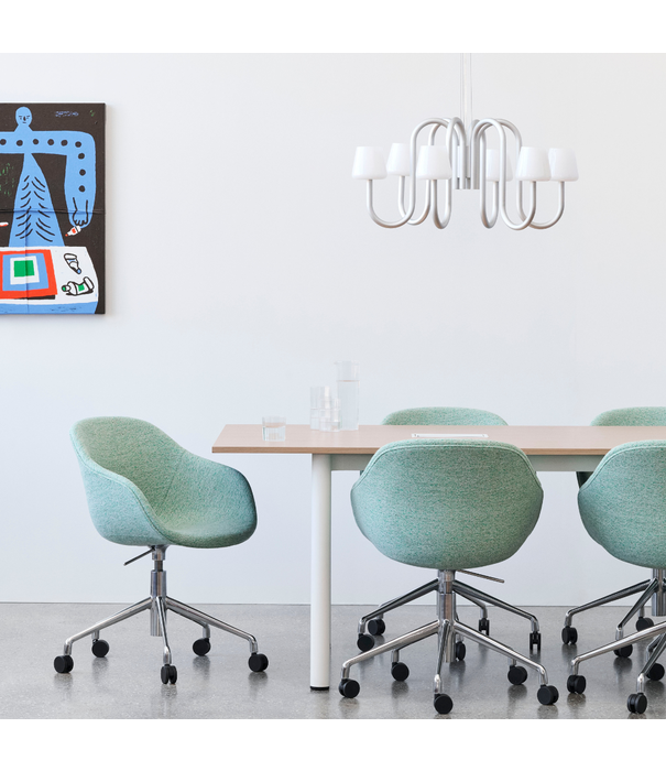 Hay  Hay Annex Overhang Dining Table lacquered oak, oak base 220cm