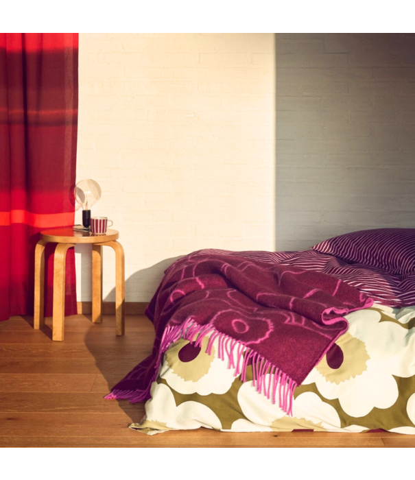 Marimekko Marimekko Piirto Unikko Deken Burgundy/fuchsia