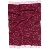 Marimekko Piirto Unikko Throw Burgundy / fuchsia