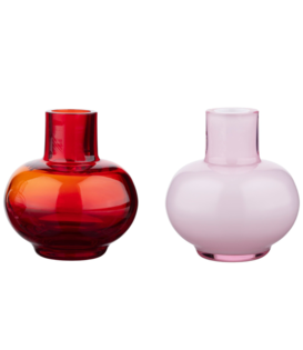 Marimekko Mini Vaasjes ruby red, pink, set van 2