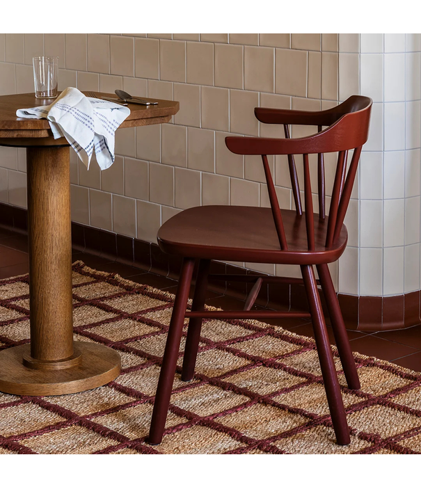 Layered  Layered Strata  Jute Rug burgundy