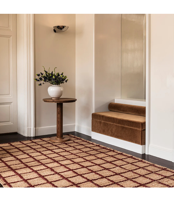 Layered  Layered Strata  Jute Rug burgundy