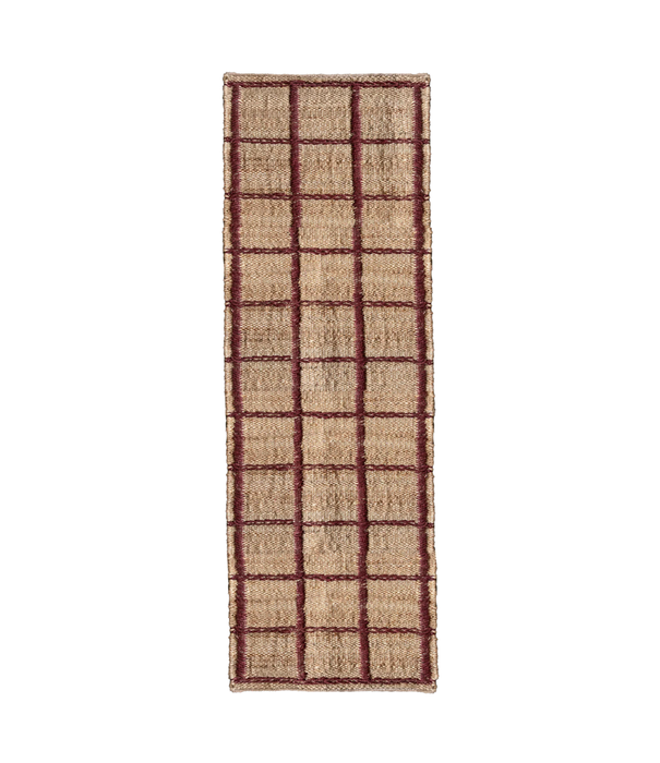 Layered  Layered Strata  Jute Vloerkleed burgundy