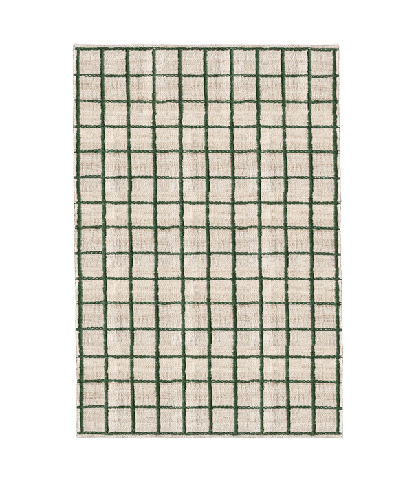 Layered  Layered Strata Jute Vloerkleed green