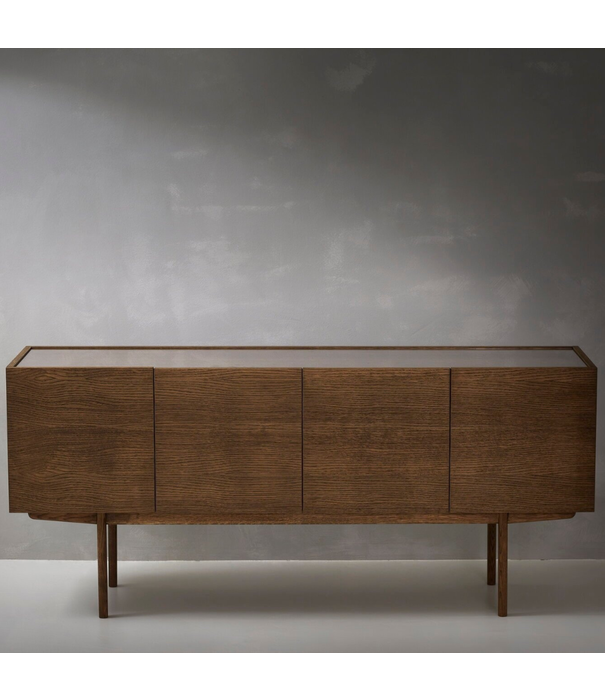 Asplund  Asplund Luc Deluxe Sideboard American walnut - clear glass