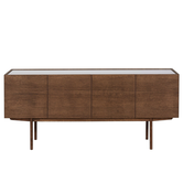 Asplund Luc Deluxe Dressoir Amerikaans walnoot - clear glass