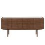 Asplund Luc Deluxe Sideboard American walnut - clear glass