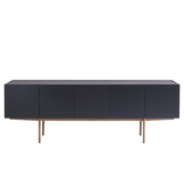 Asplund Luc Deluxe Dressoir charcoal grey/ Carrara marmer,  eiken poten