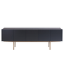 Asplund Luc Deluxe sideboard charcoal grey/ Carrara marble, oak base