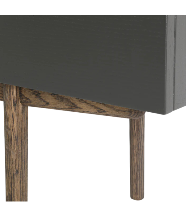 Asplund  Asplund Luc Deluxe Dressoir charcoal grey/ Carrara marmer,  eiken poten