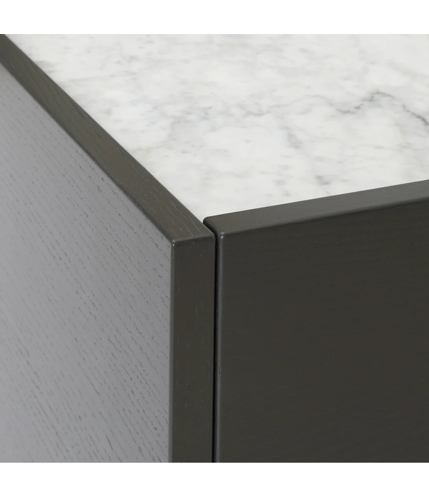 Asplund  Asplund Luc Deluxe sideboard charcoal grey/ Carrara marble, oak base