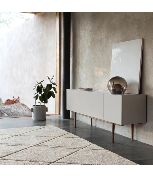 Asplund  Asplund Luc Deluxe Dressoir charcoal grey/ Carrara marmer,  eiken poten