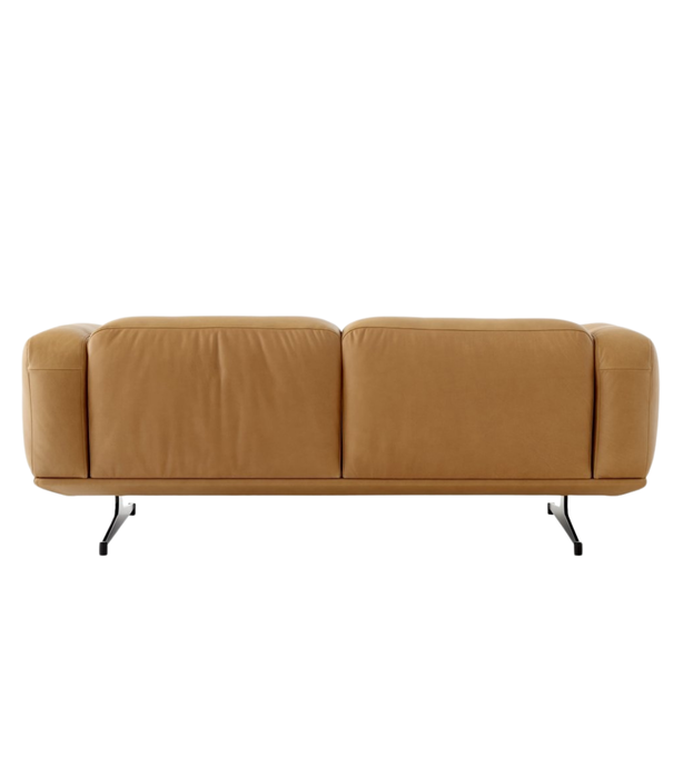 &Tradition Inland AV22 2-seater sofa , cognac Noble leather, polished aluminium