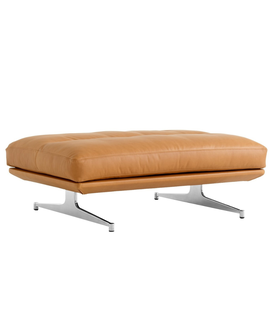 Inland AV32 Poef cognac Noble leer