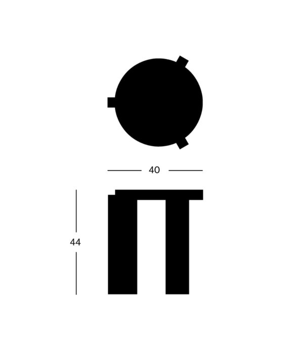 Vaarnii Vaarnii 001 Kruk massief zwart grenen