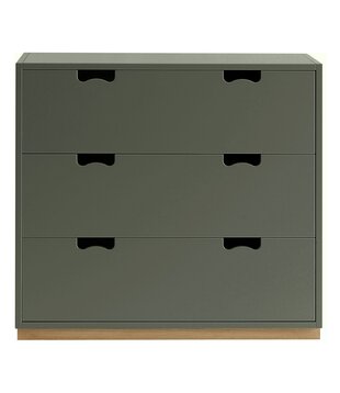 Asplund  Snow A3 Drawer Cabinet, oak base