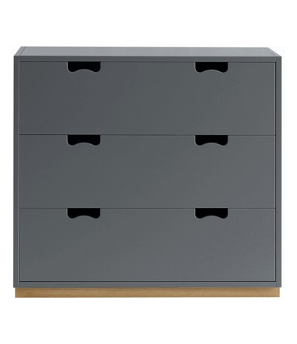 Asplund  Asplund Snow A3 Drawer Cabinet , oak plinth