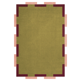 Layered Teklan Fregio Vloerkleed Olive Blush