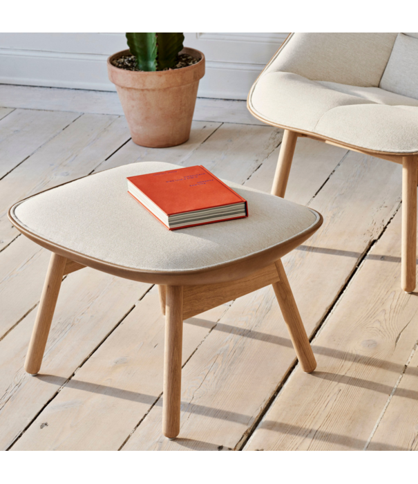 Hay  Hay Uchiwa - Uchiwa Quilted lounge chair Beige Naveli 213, back: Leer Sense