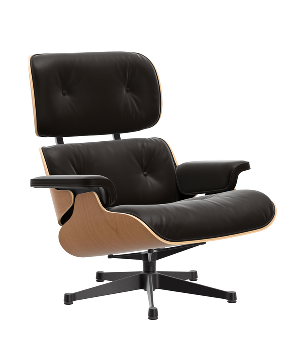 Vitra  Vitra Eames Lounge Chair cherry wood,  chocolate premium F leather