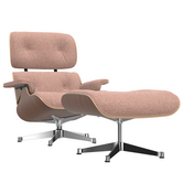 Vitra Eames Lounge Chair & Ottoman Walnoot, Nubia ivory-peach