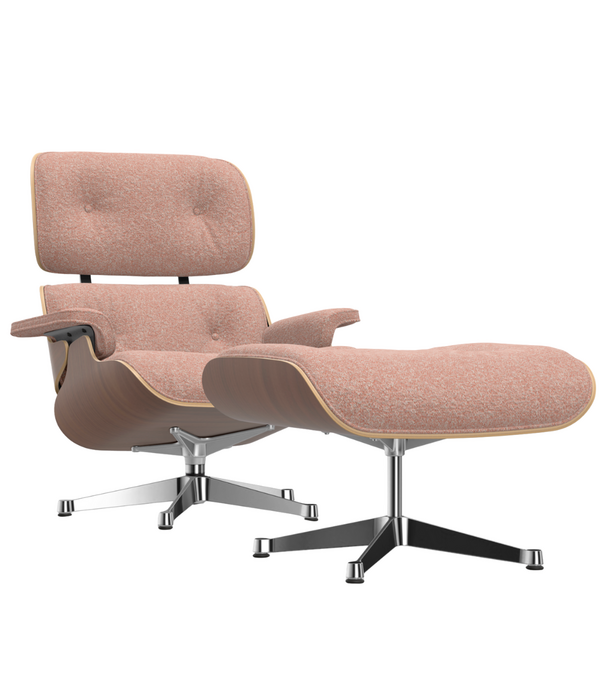 Vitra  Vitra Eames Lounge Chair & Ottoman Walnoot, Nubia ivory-peach