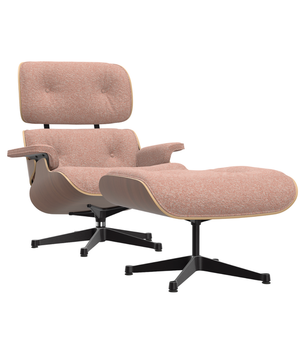 Vitra  Vitra Eames Lounge Chair & Ottoman Walnoot, Nubia ivory-peach