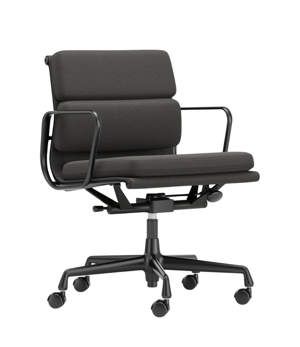 Vitra  Soft Pad Chair EA 217 deep black, fabric Cosy 2