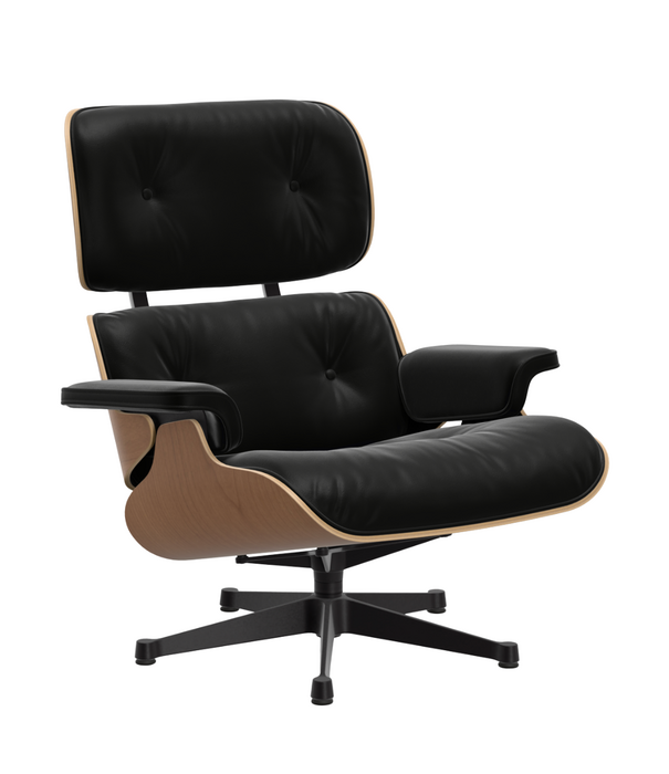 Vitra  Vitra Eames Lounge Chair kersenhout, zwart premium F leer
