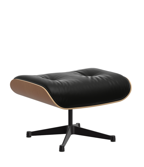 Vitra  Eames Lounge Chair kersenhout, zwart premium F leer