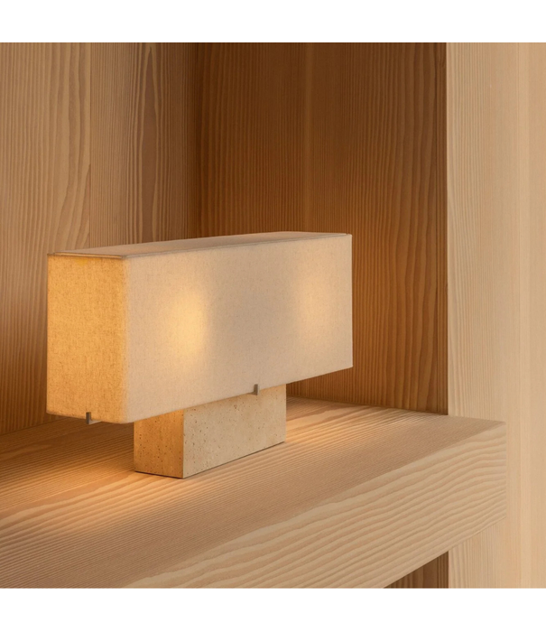 Audo Audo Nonna Table Lamp sand travertine, sand textile shade
