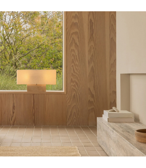 Audo Audo Nonna Table Lamp sand travertine, sand textile shade