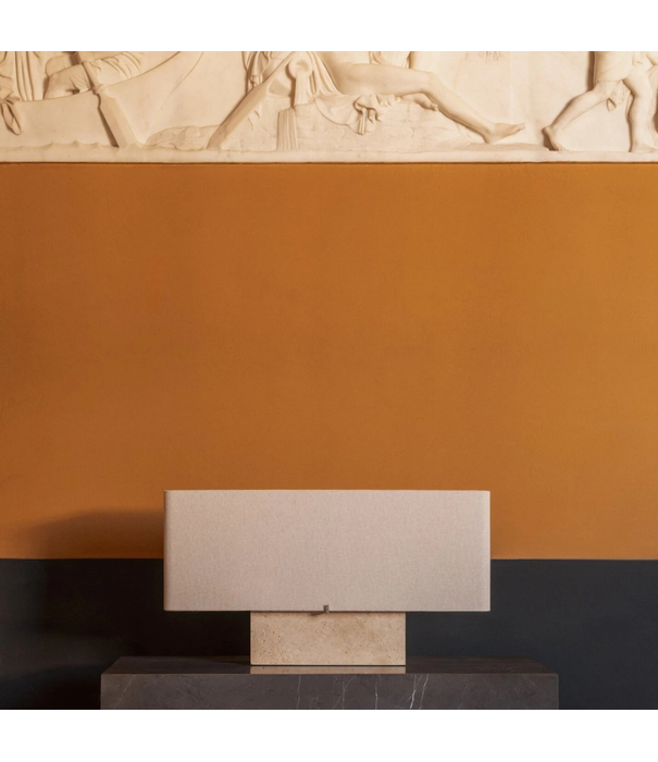 Audo Audo Nonna Table Lamp sand travertine, sand textile shade