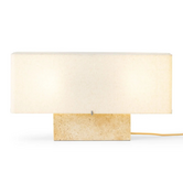 Audo Nonna Table Lamp sand travertine, sand textile shade