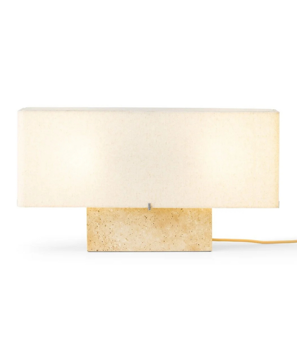 Audo Audo Nonna Table Lamp sand travertine, sand textile shade